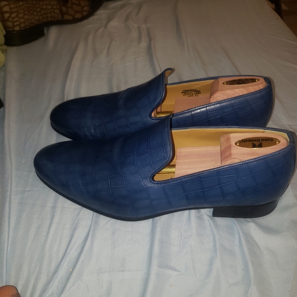 Ace marks size 11 E cobalt croc slippers
